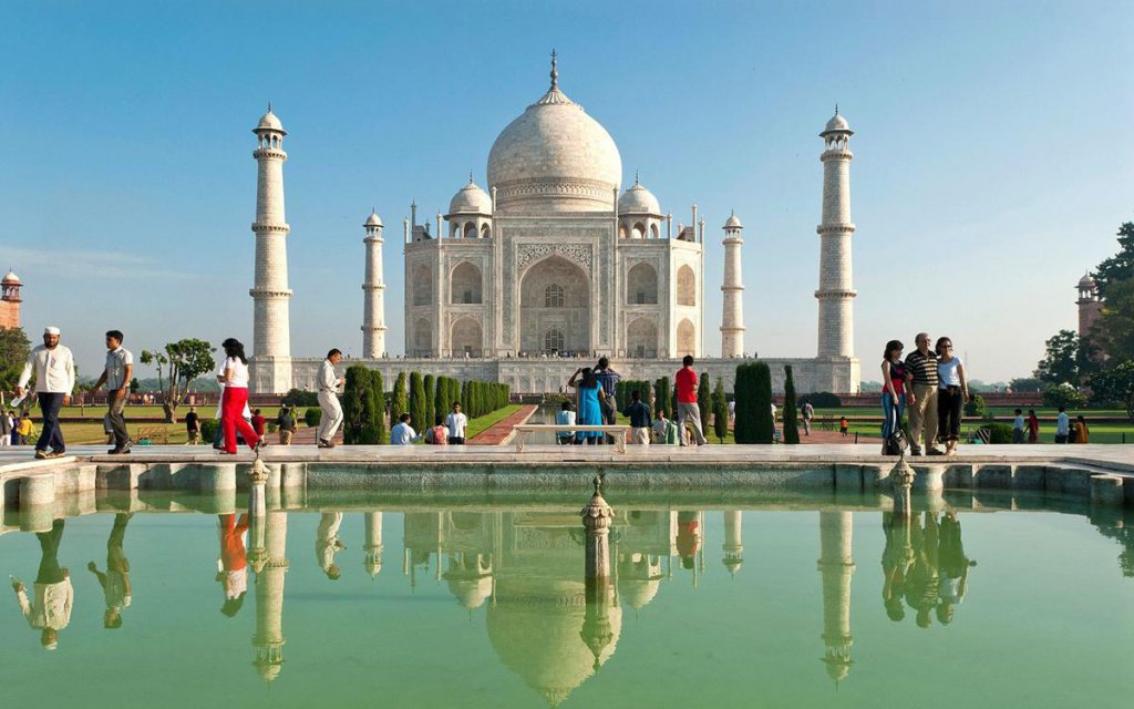 El Taj Mahal fue construido entre 1631 y 1654.